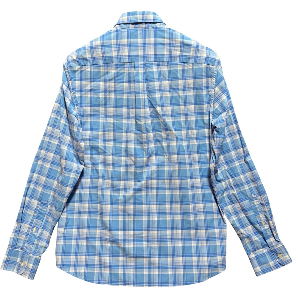 Vineyard Vines Shirt On The Go Small Plaid Button Down Shirt Blue Performance - Picture 4 of 9